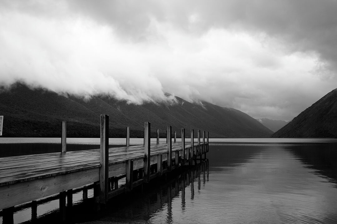 NZ jetty photograph by Malcolm Bowling