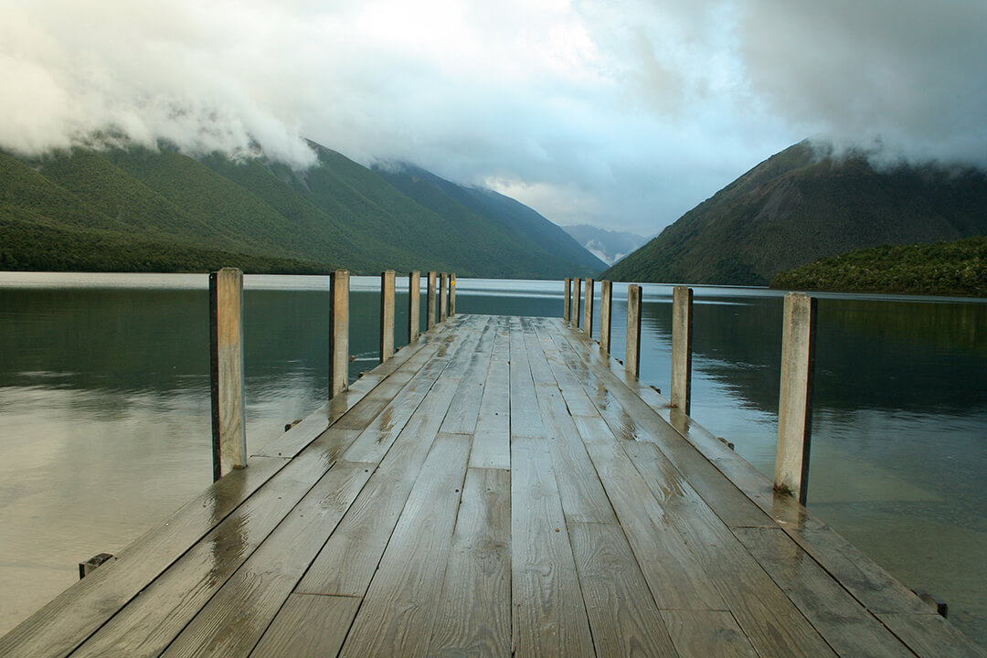 NZ jetty 1 photograph by Malcolm Bowling