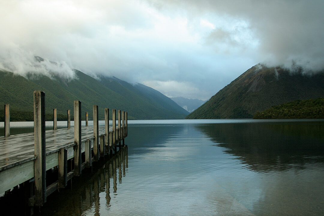 NZ jetty 2 photograph by Malcolm Bowling