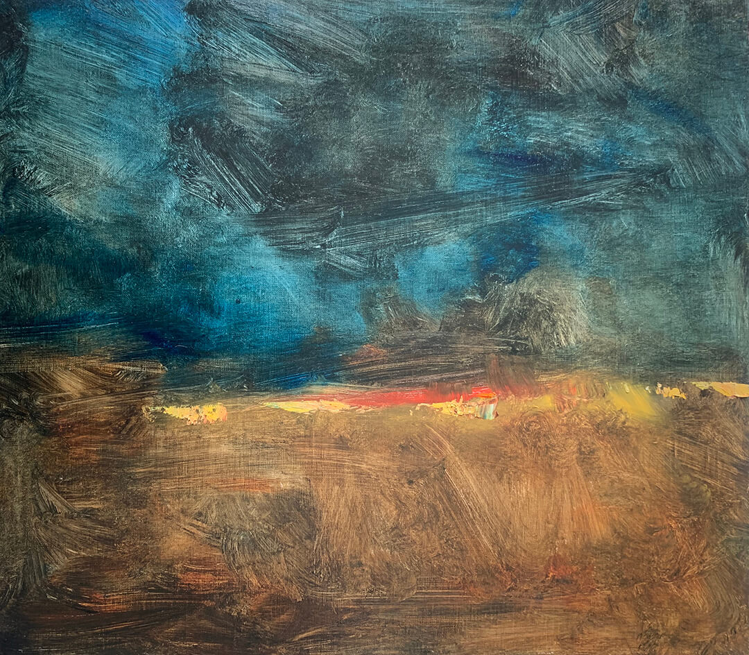 Karoo Dusk original oil painting by Malcolm Bowling